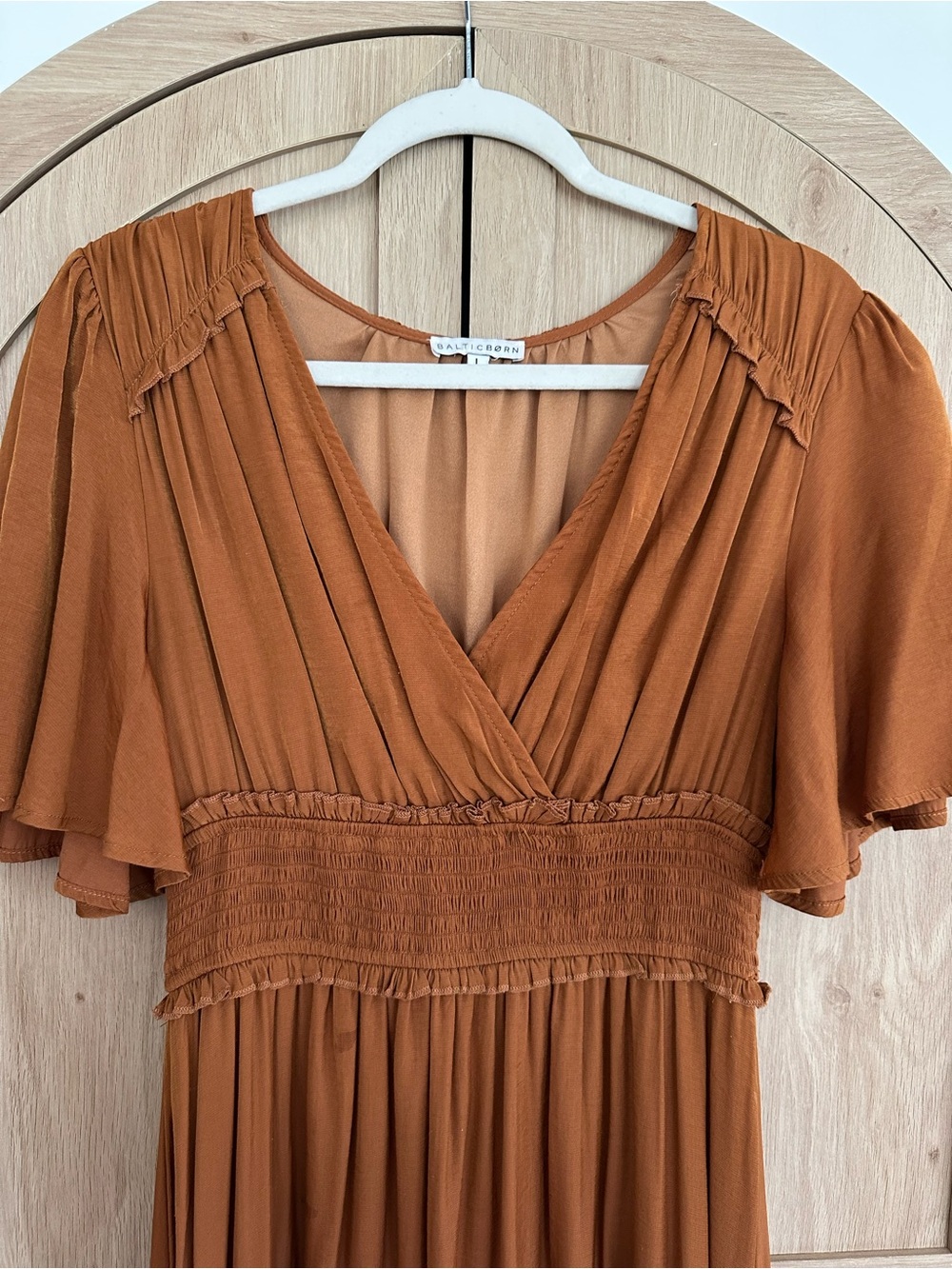 Baltic Born Maxi Dress in Rust Brown - Picture 3 of 5